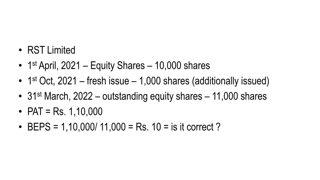 rst limited 1 st april 2021 equity shares