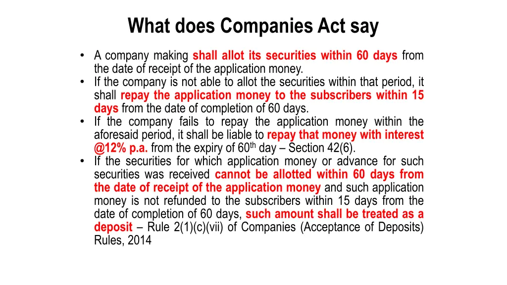 what does companies act say