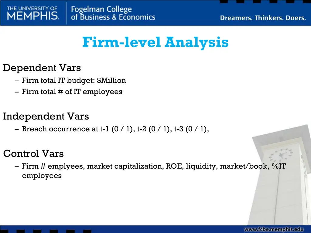 firm level analysis