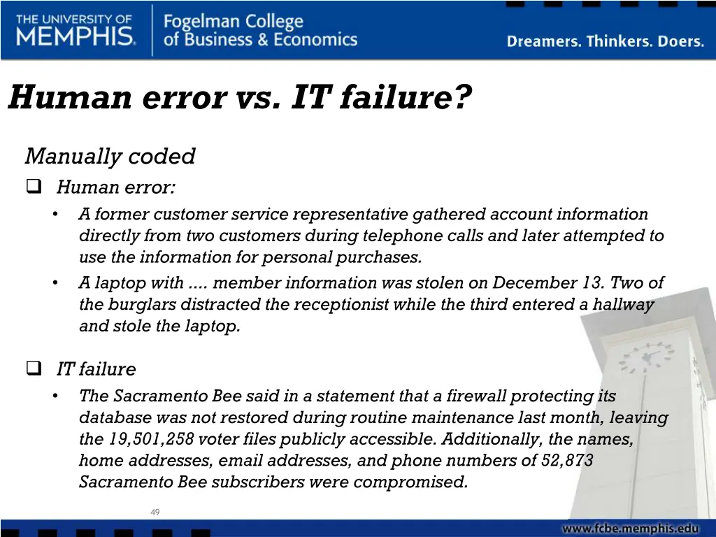 human error vs it failure