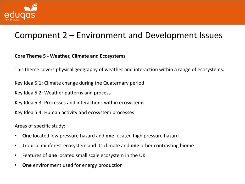 component 2 environment and development issues 1