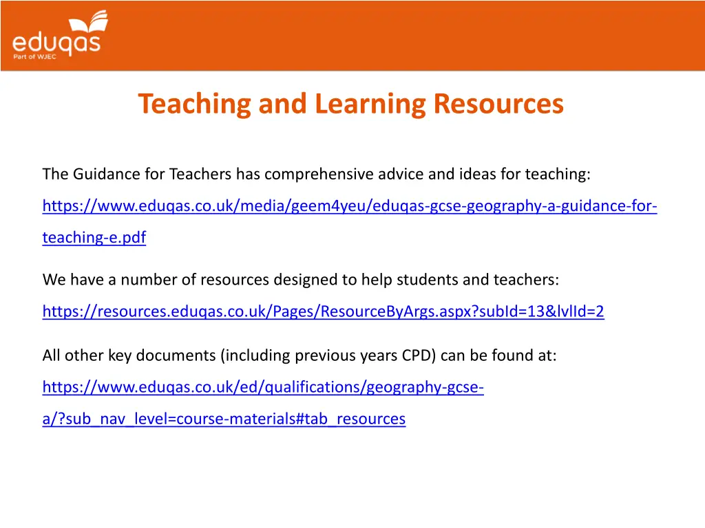 teaching and learning resources