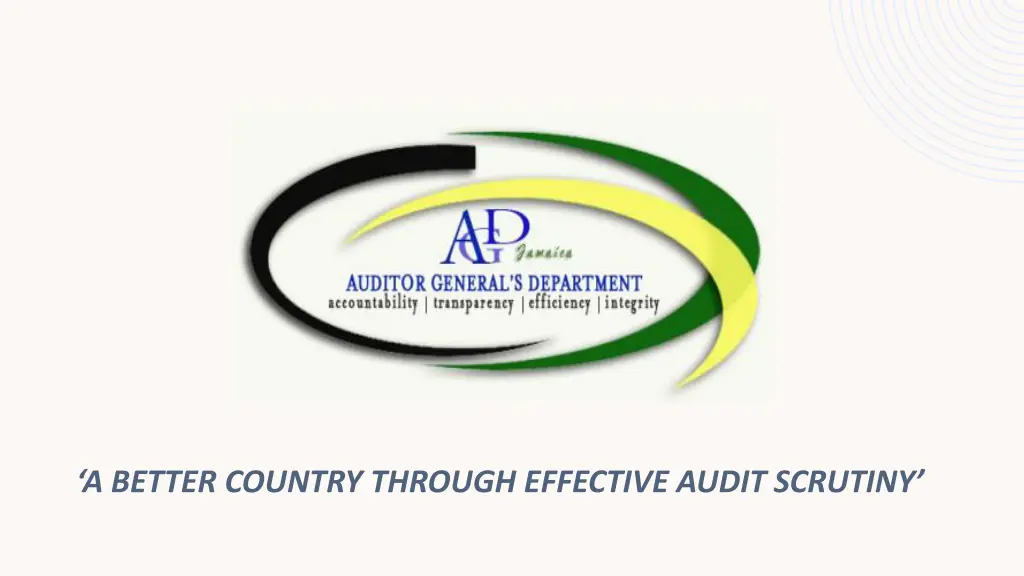 a better country through effective audit scrutiny