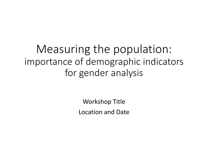 measuring the population importance