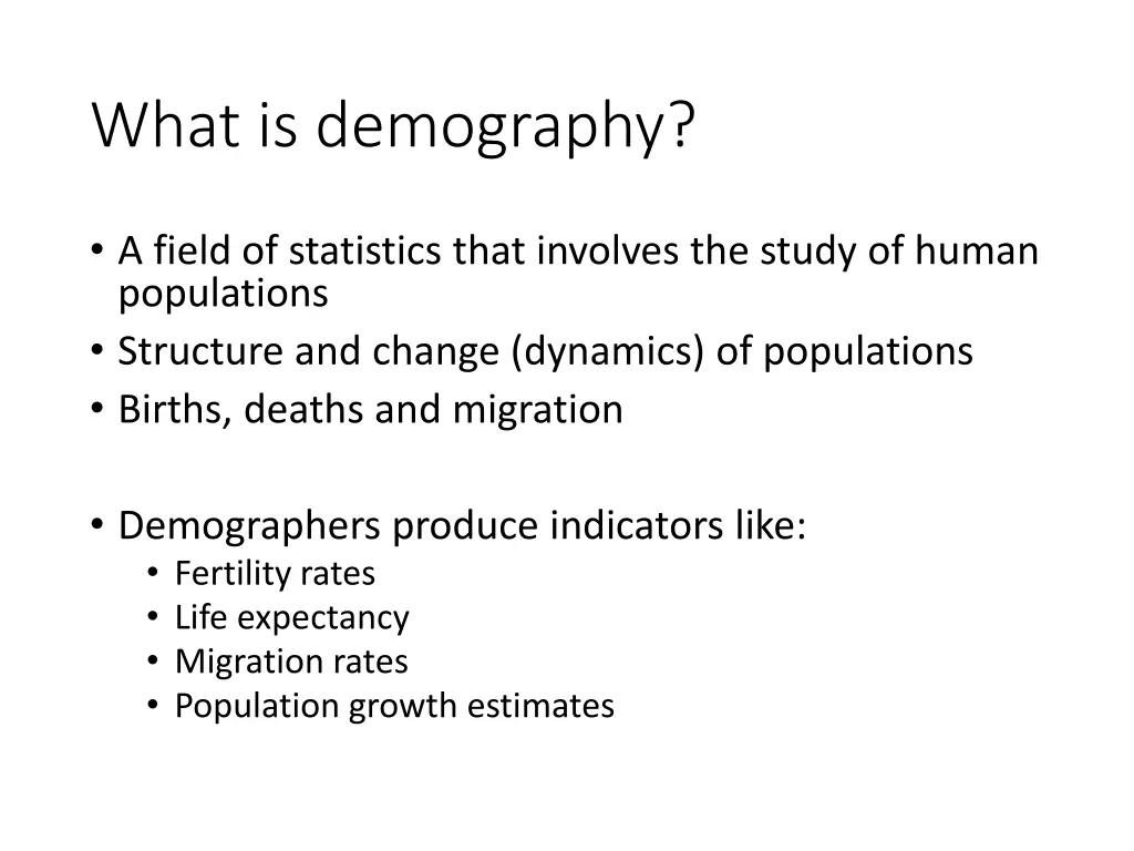 what is demography