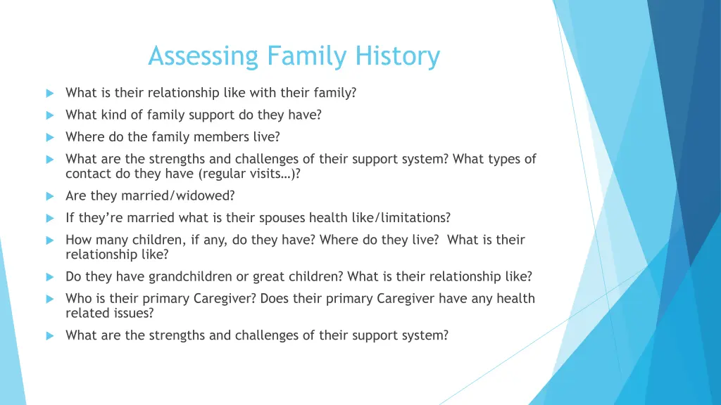 assessing family history