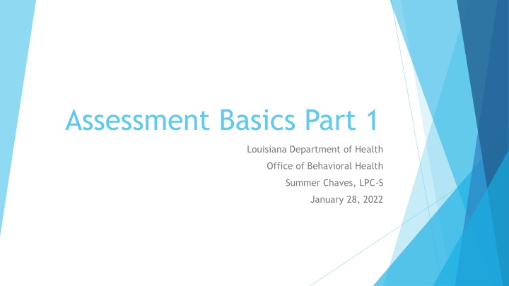 assessment basics part 1