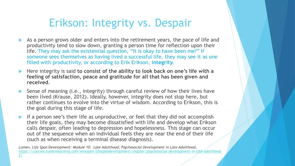 erikson integrity vs despair