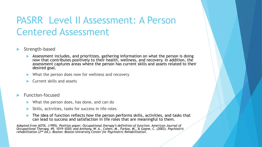 pasrr level ii assessment a person centered