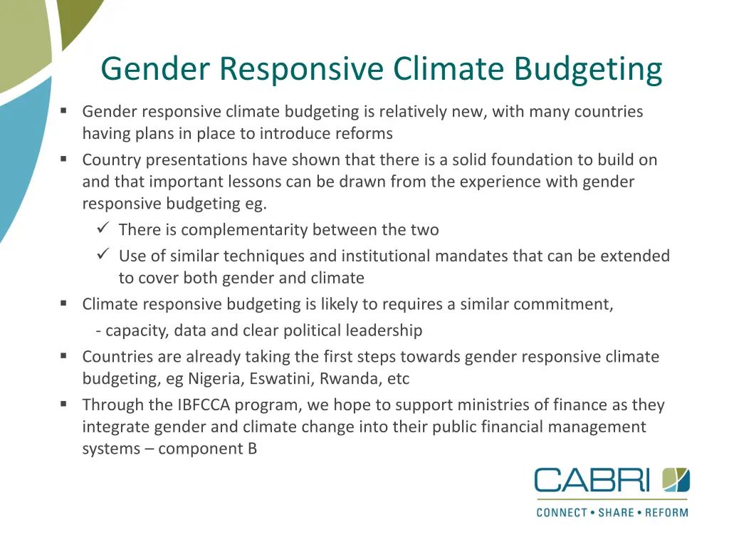 gender responsive climate budgeting