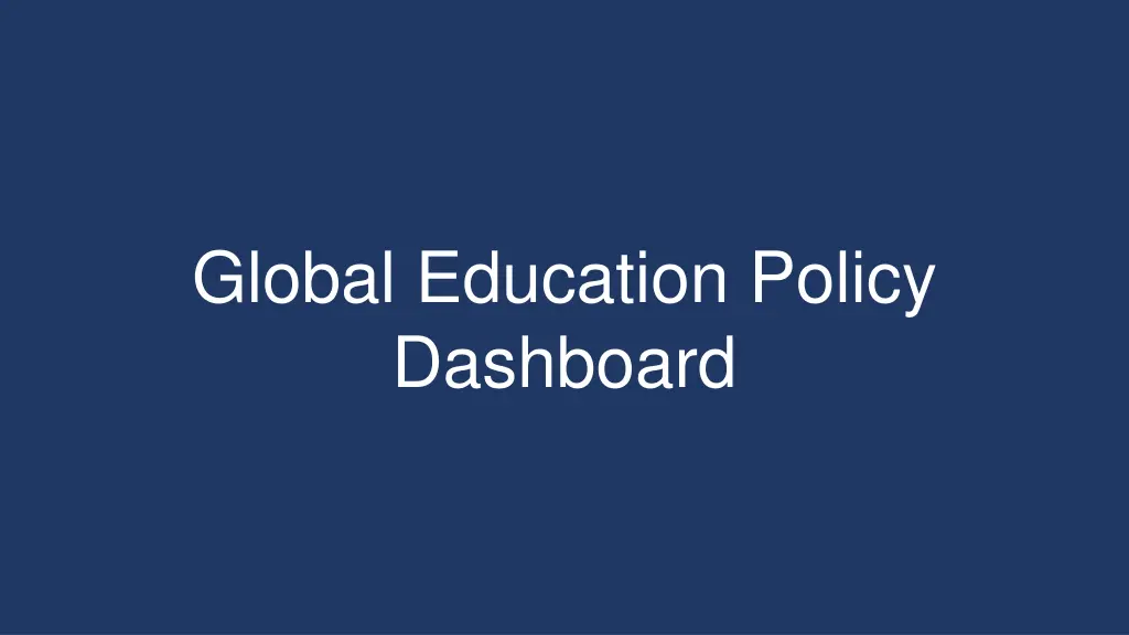 global education policy dashboard