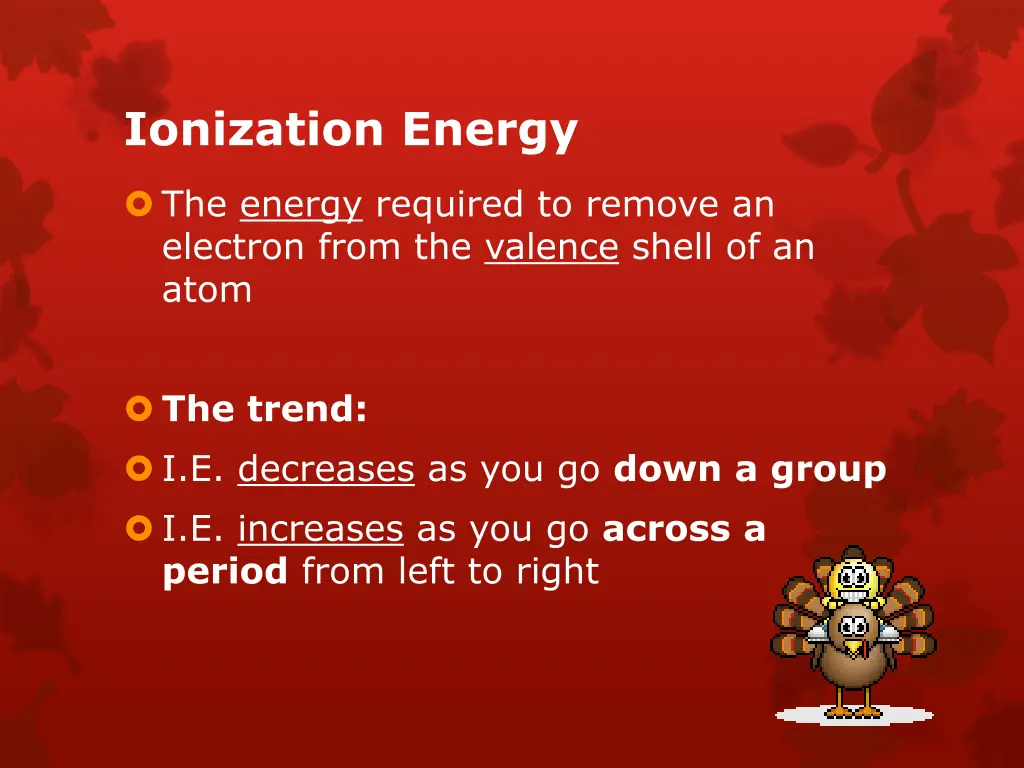 ionization energy