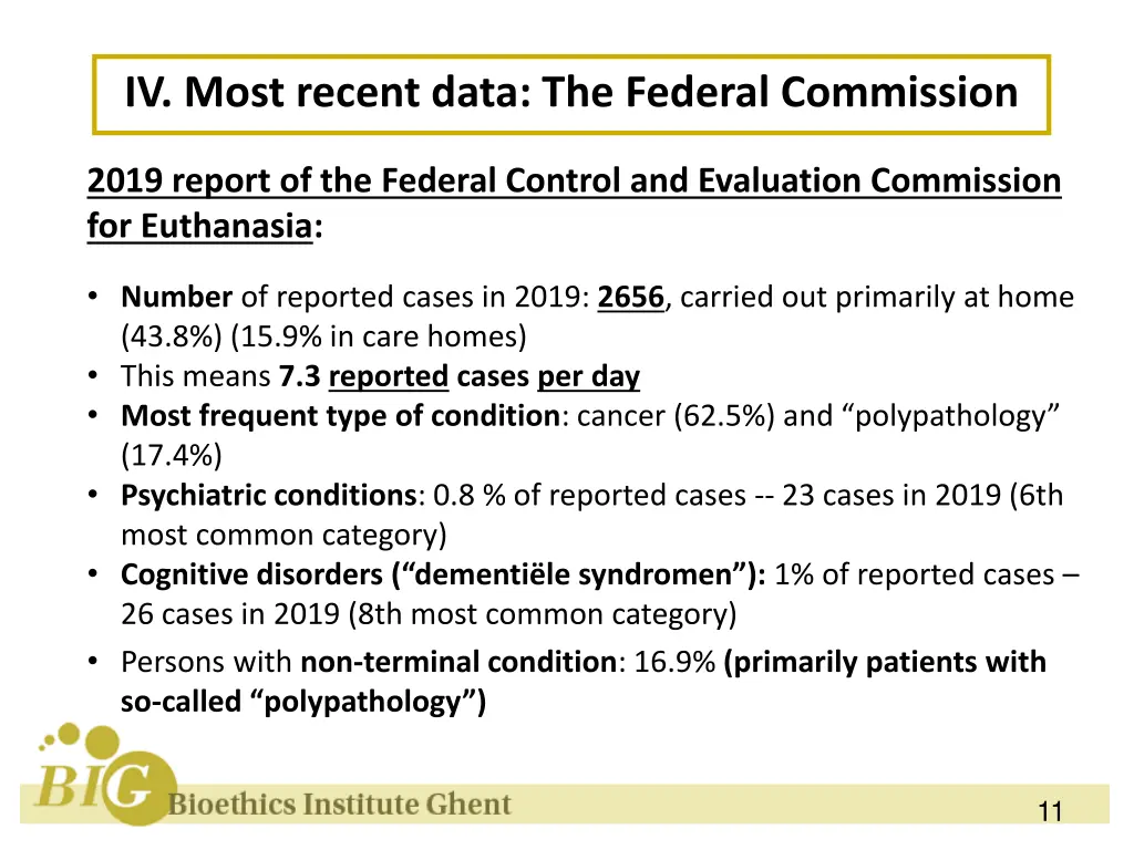 iv most recent data the federal commission