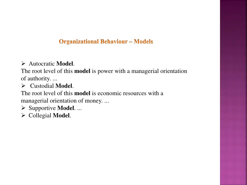 organizational behaviour models 1