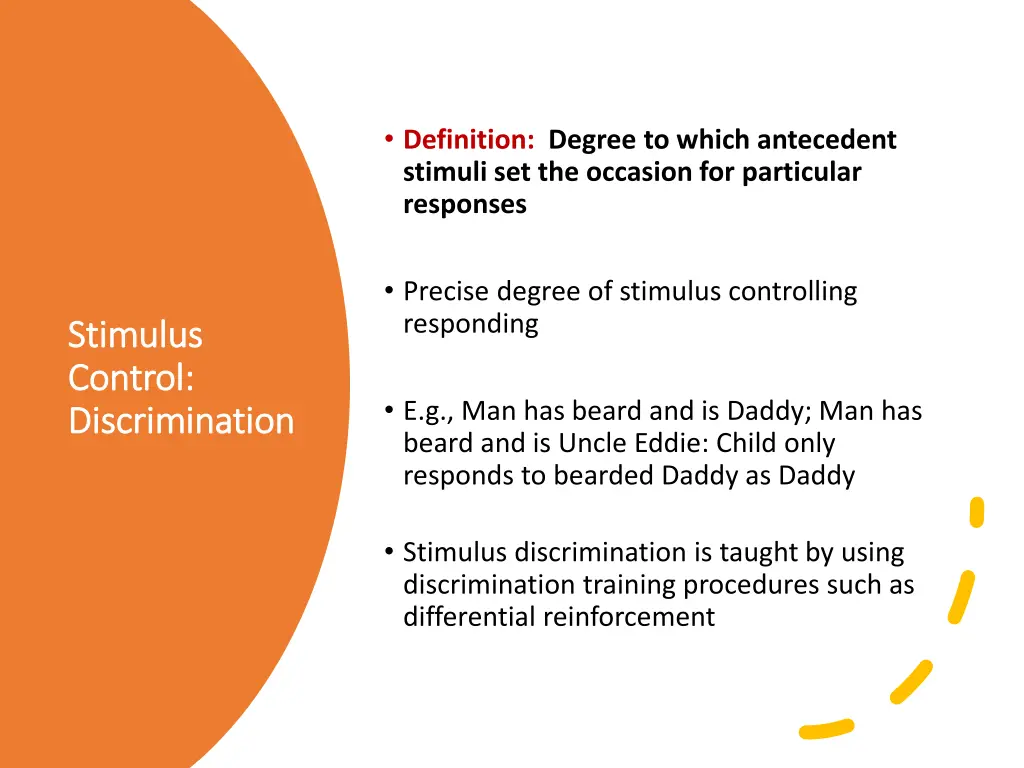 definition degree to which antecedent stimuli