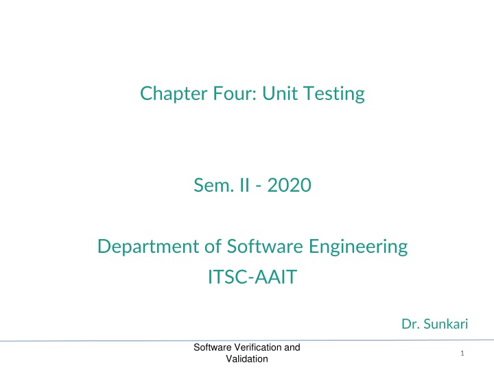 chapter four unit testing