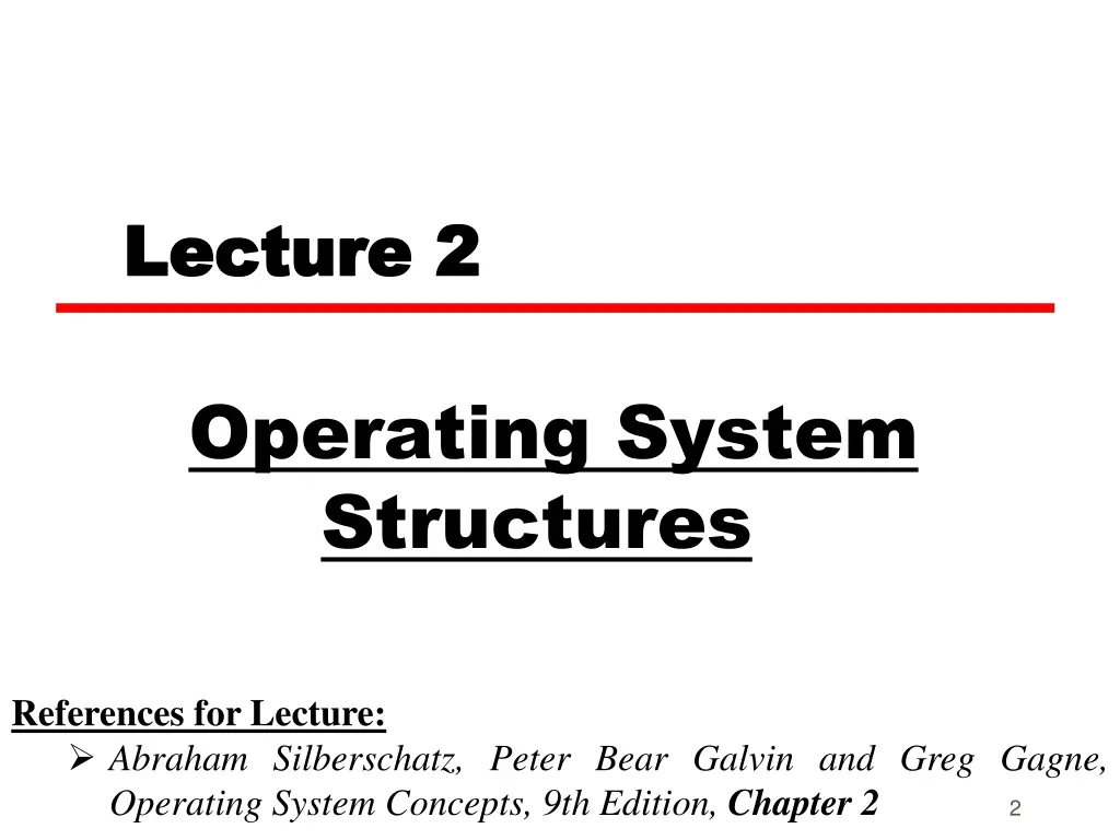 lecture 2 lecture 2