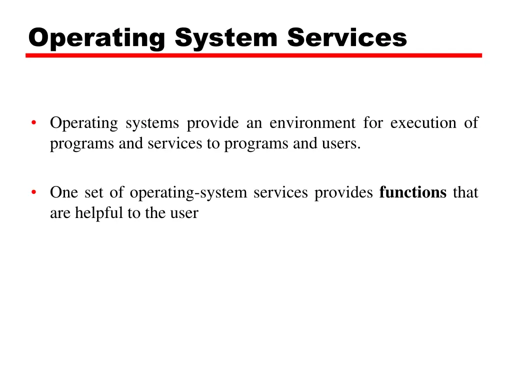 operating system services