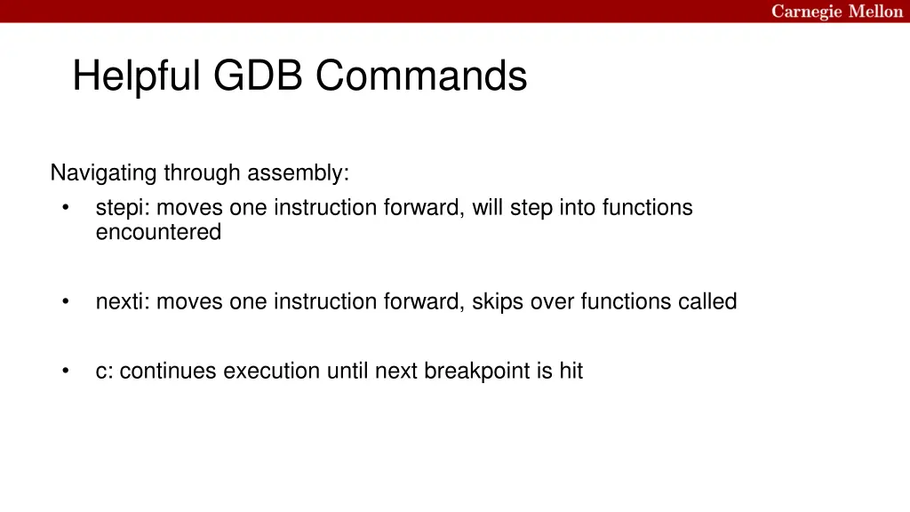 helpful gdb commands 2