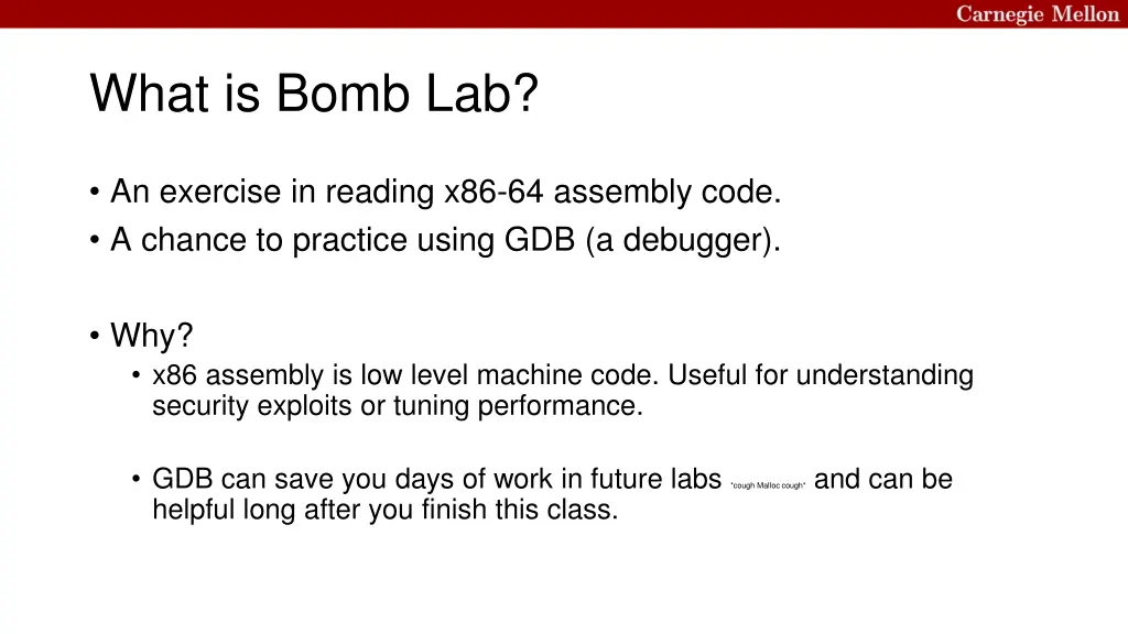 what is bomb lab