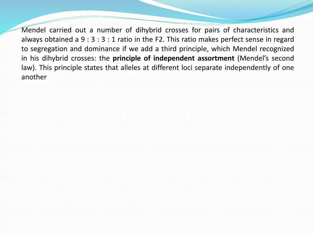 mendel carried out a number of dihybrid crosses