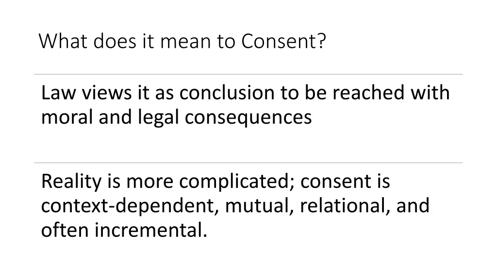 what does it mean to consent 1