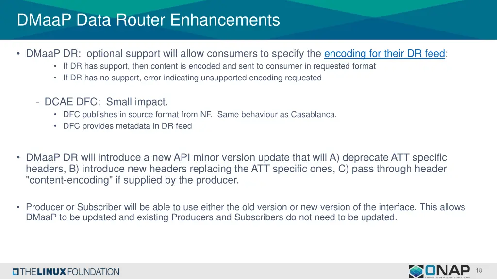 dmaap data router enhancements