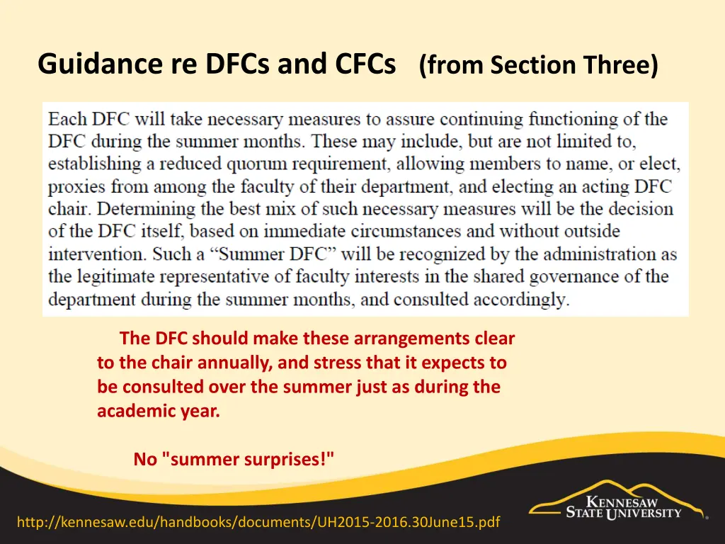 guidance re dfcs and cfcs from section three 5