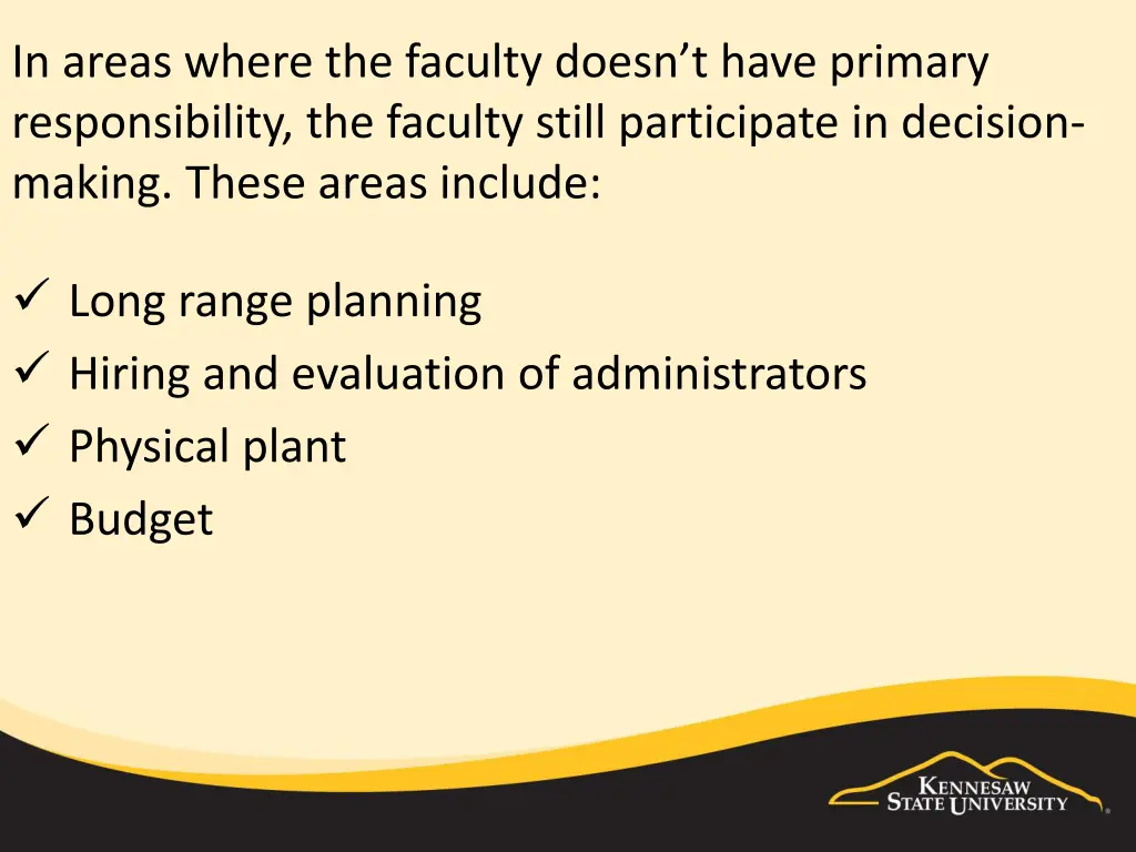 in areas where the faculty doesn t have primary