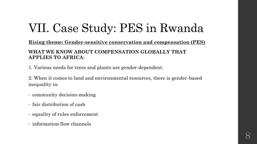 vii case study pes in rwanda