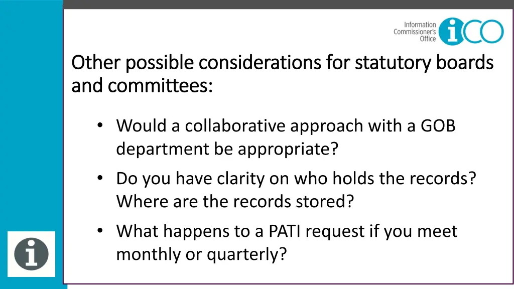 other possible considerations for statutory