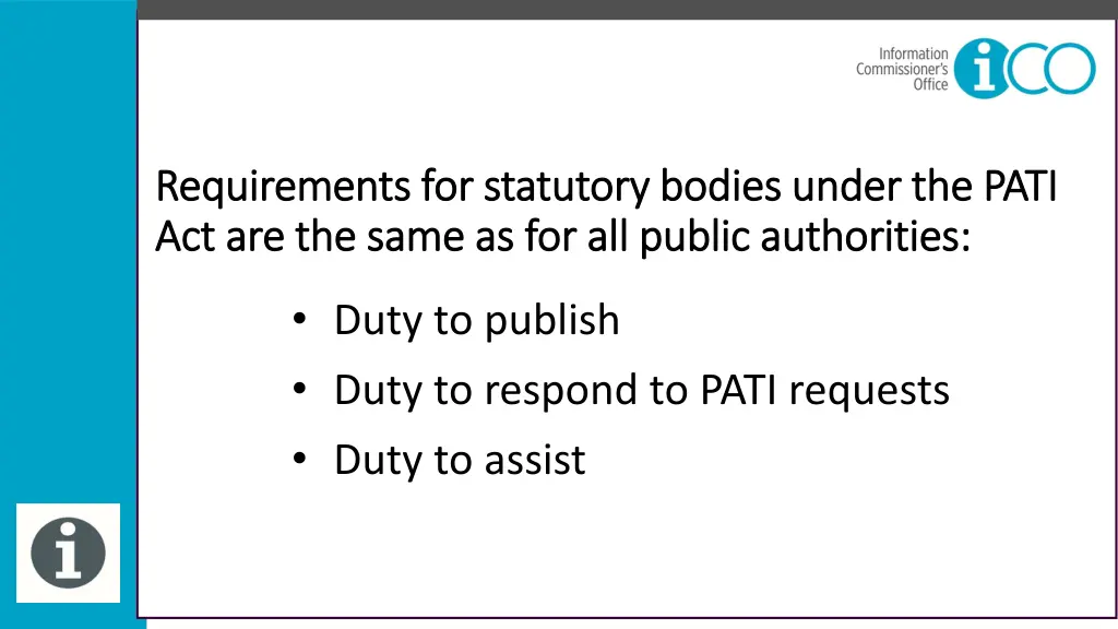 requirements for statutory bodies under the pati