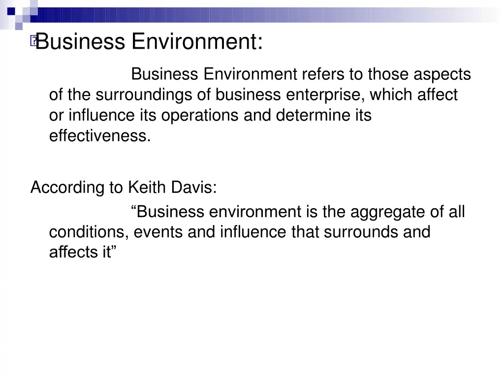 business environment 1