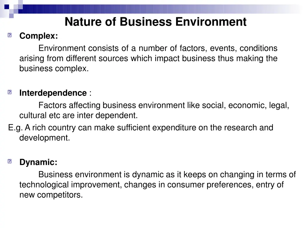 nature of business environment