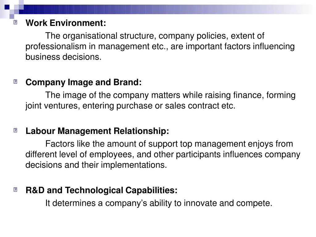 work environment the organisational structure