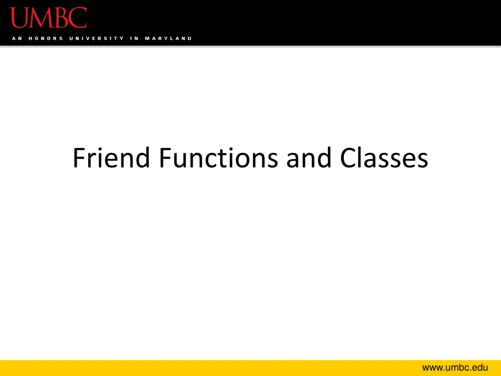 friend functions and classes