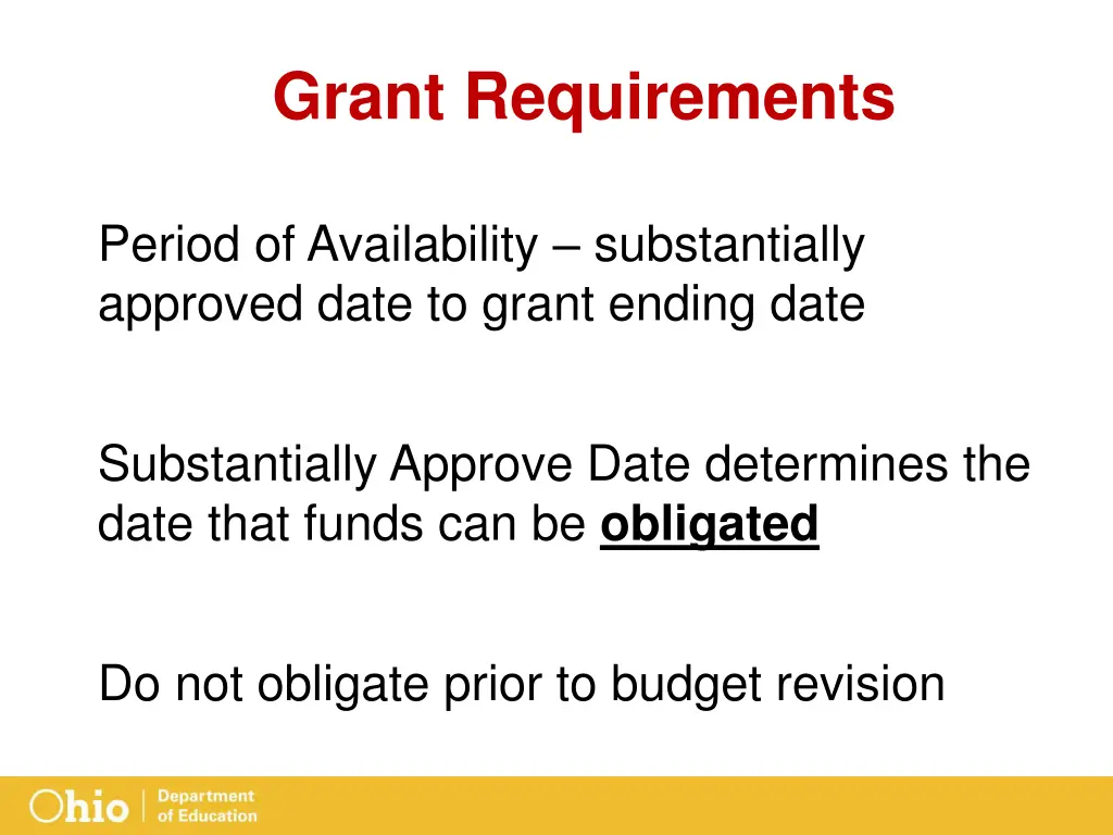 grant requirements 1