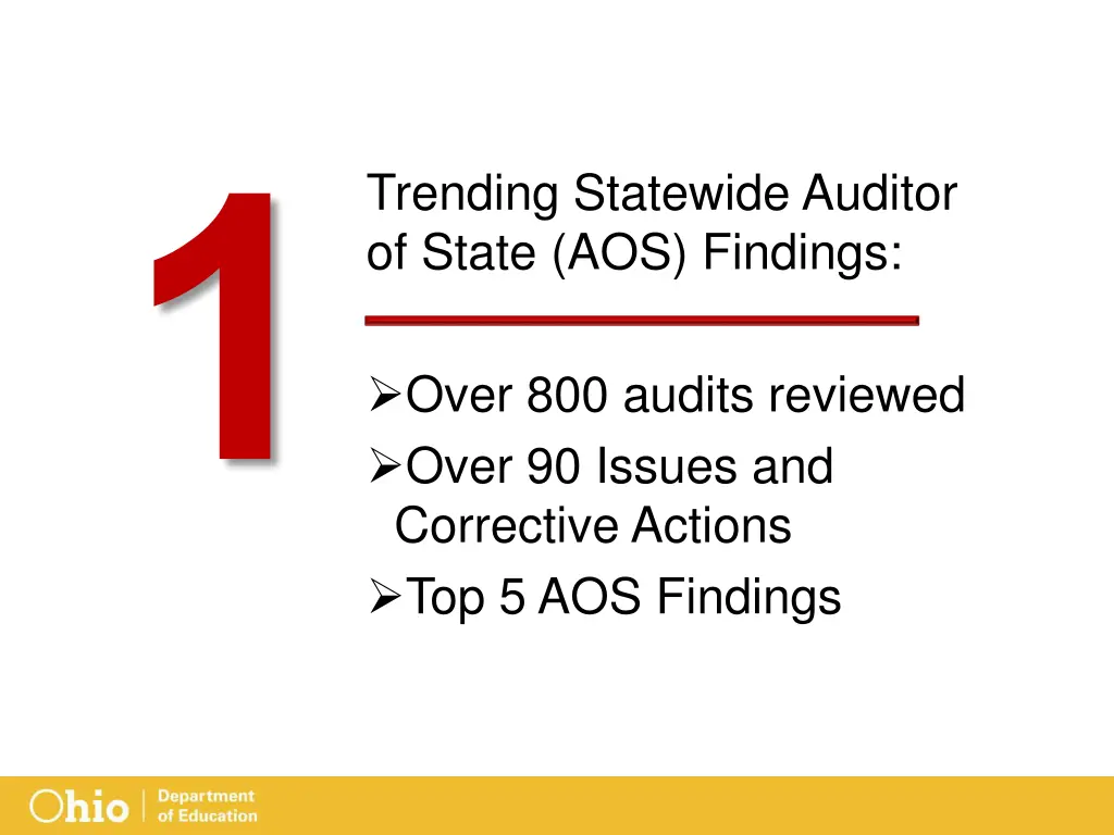 trending statewide auditor of state aos findings