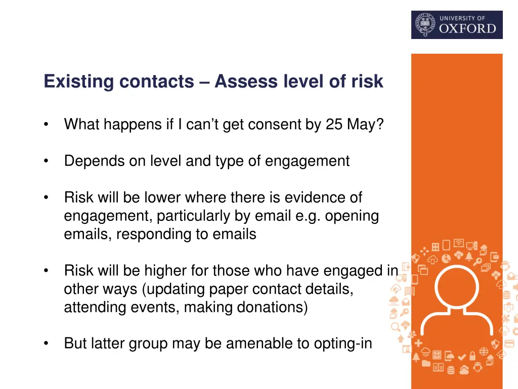 existing contacts assess level of risk