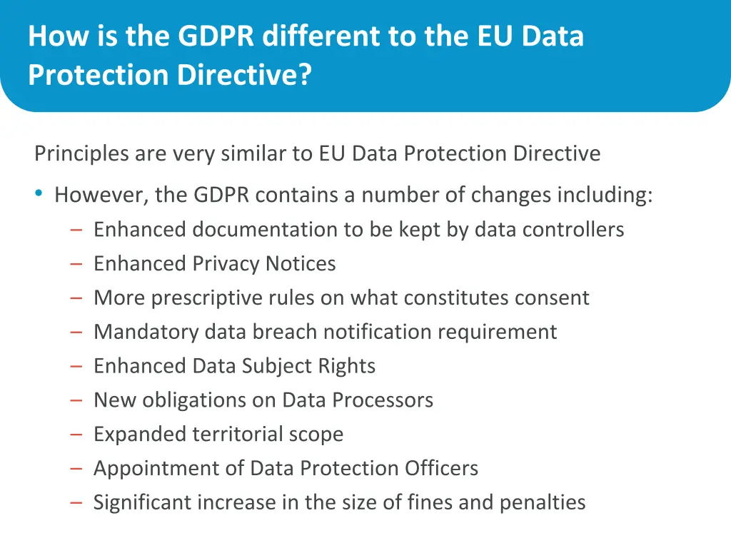 how is the gdpr different to the eu data