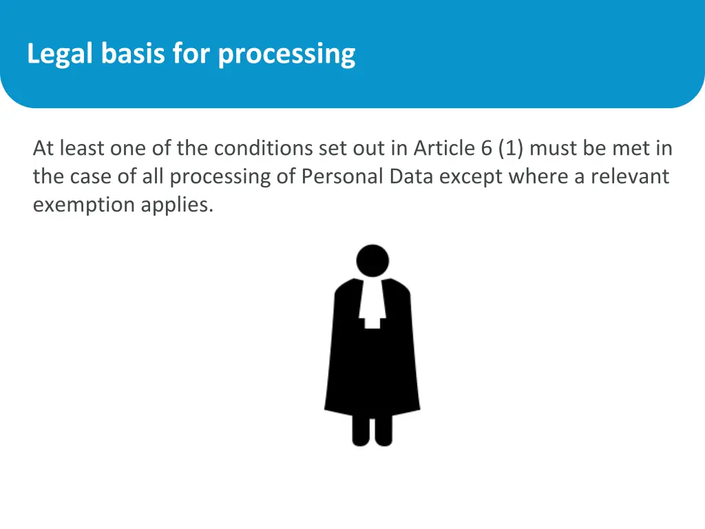 legal basis for processing