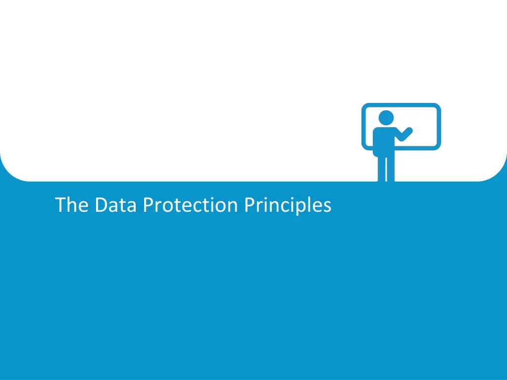 the data protection principles