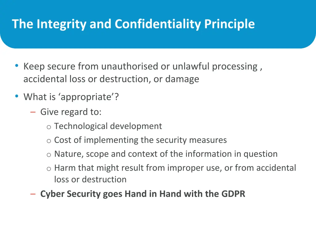 the integrity and confidentiality principle 1