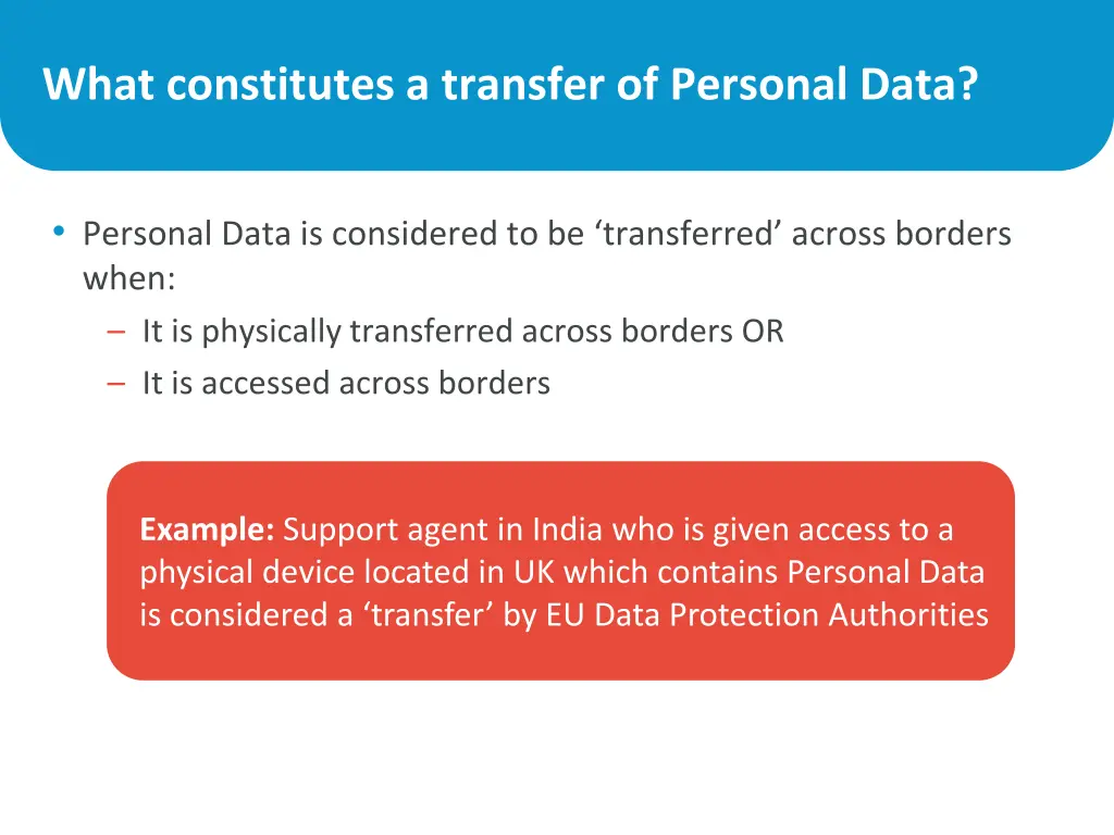 what constitutes a transfer of personal data