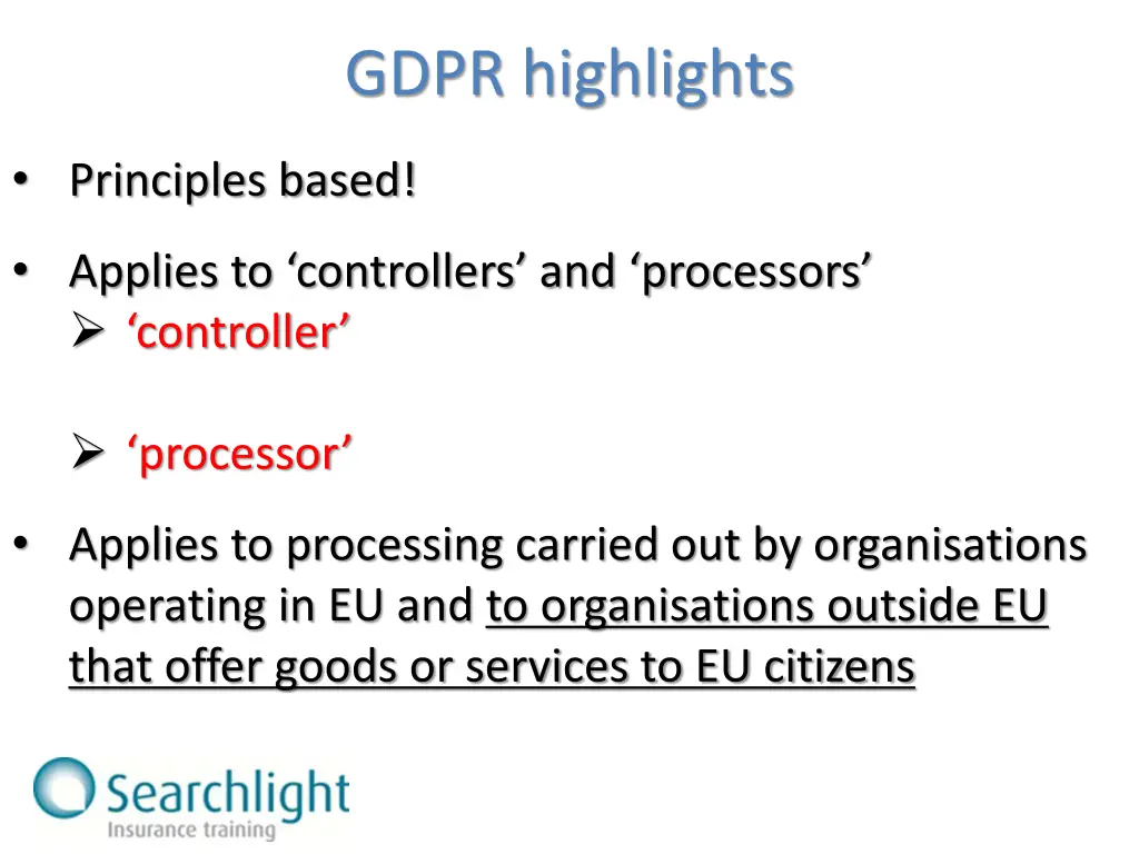 gdpr highlights