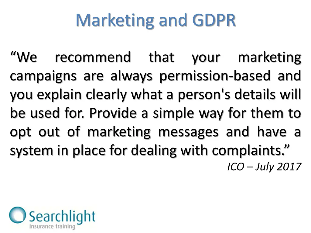 marketing and gdpr