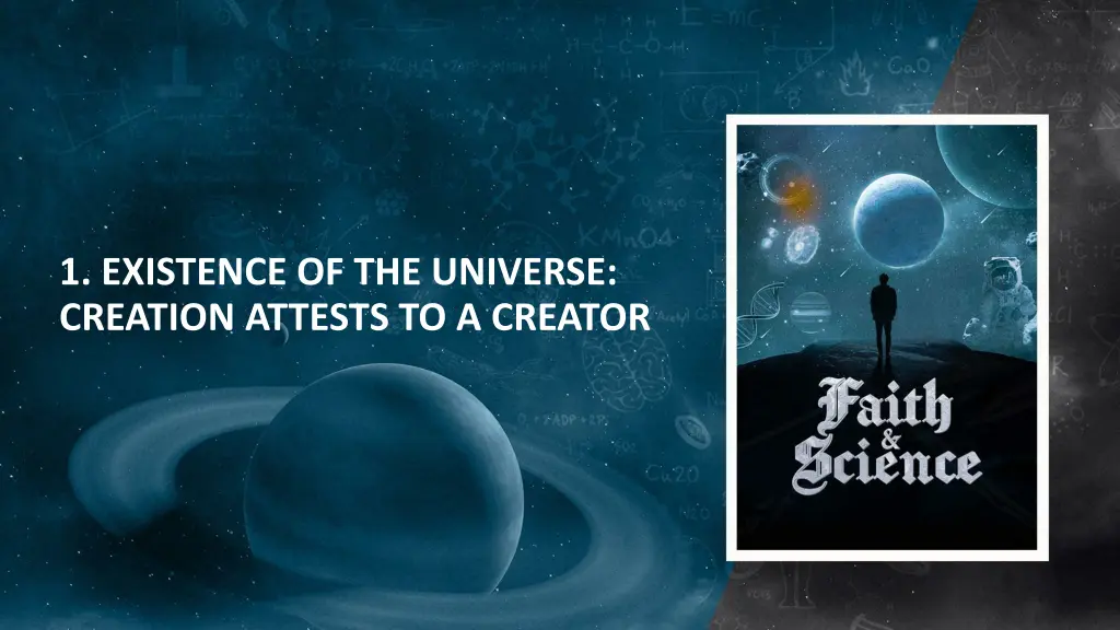 1 existence of the universe creation attests