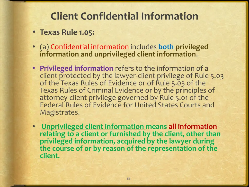 client confidential information