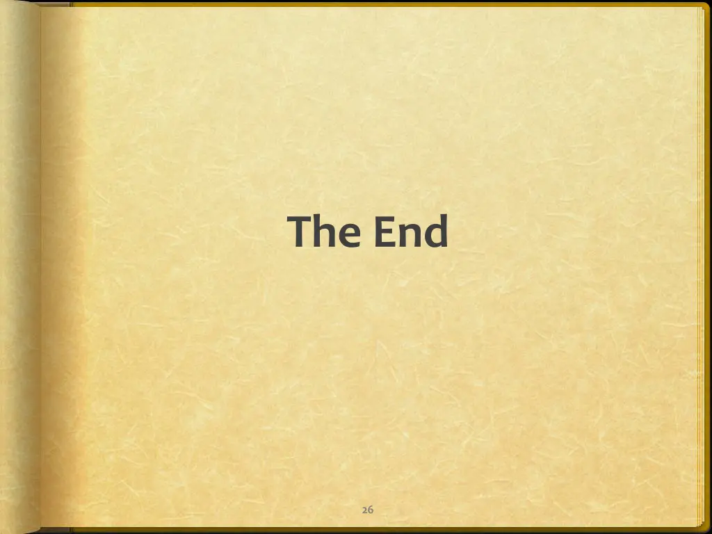 the end