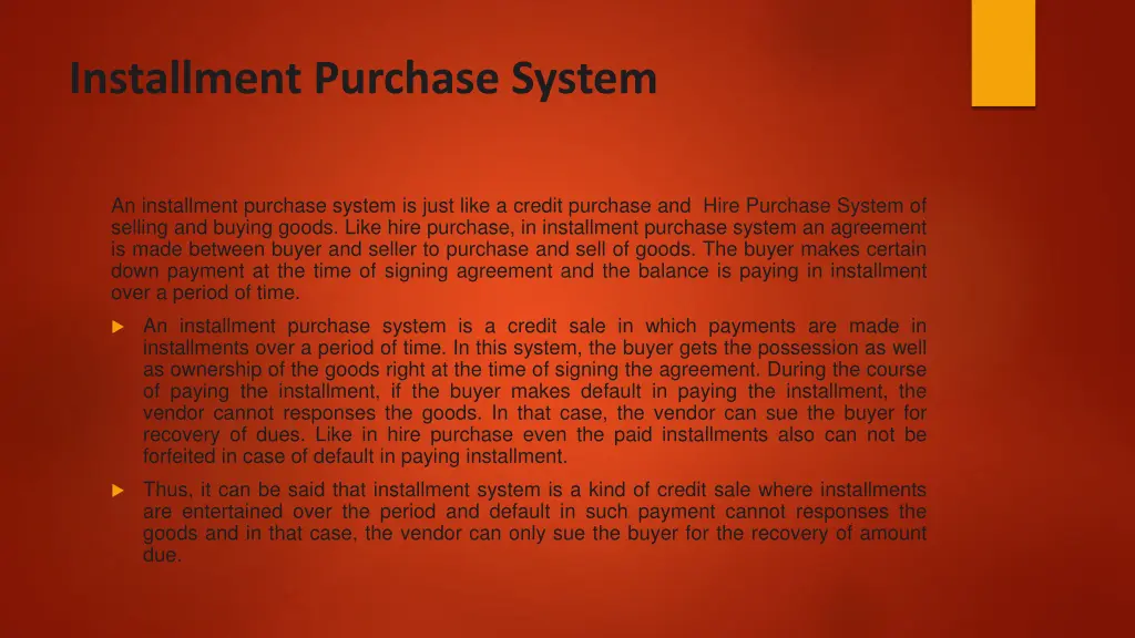 installment purchase system 1